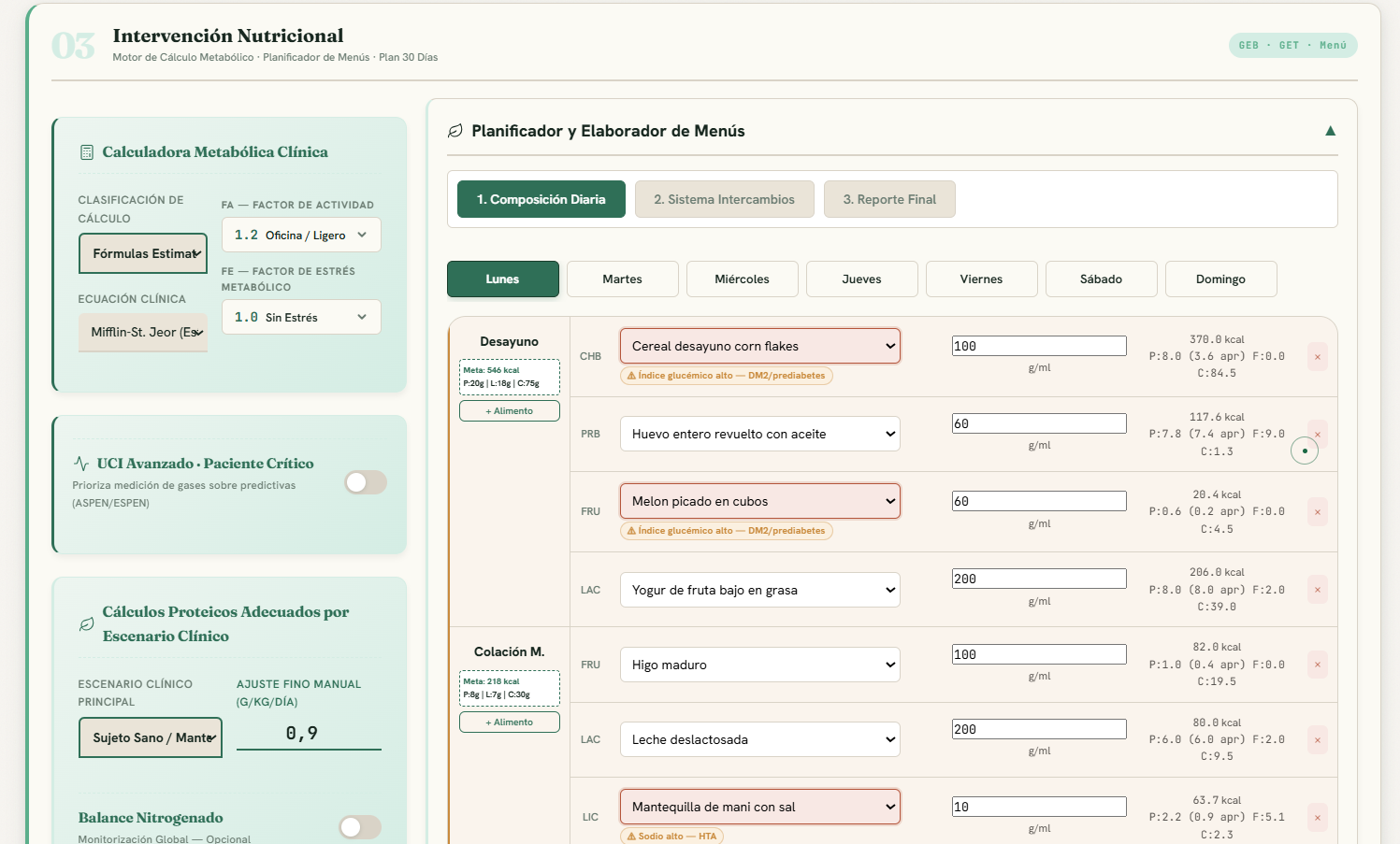 Planificador de Menús — Nativa Health